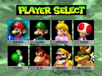 une photo d'Ã©cran de Mario Kart 64 sur Nintendo 64